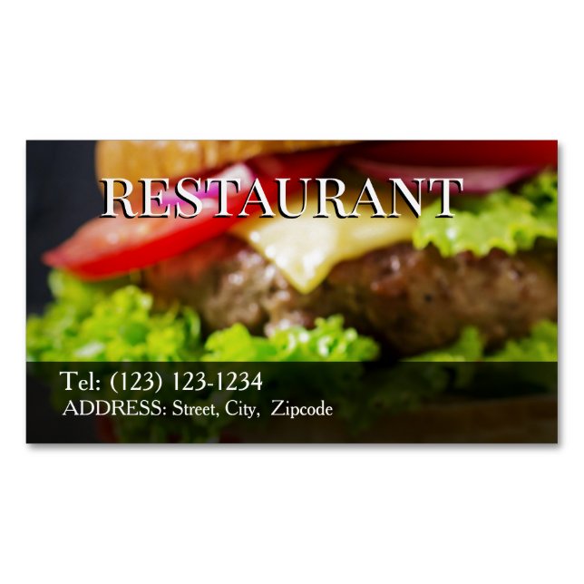 grillad kött magnetiska visitkort (Framsida)