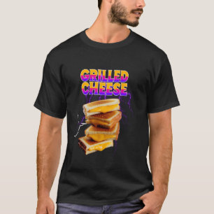Grillad ost Meme Bootleg Rap Stil 90-tal Vintage T Shirt