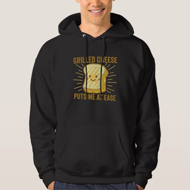 Grillad ost Ostig tröstmat smörgås Hoodie (Framsida)
