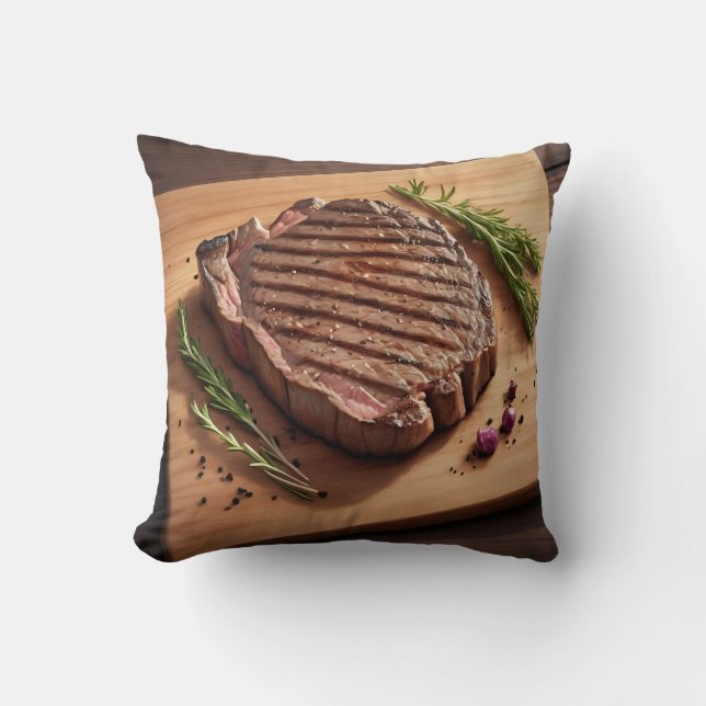 Grillad Ribeye Steak med Rosmarin Kudde (Framsida)