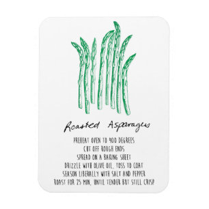 Grillad sparrisreceptmagnet magnet