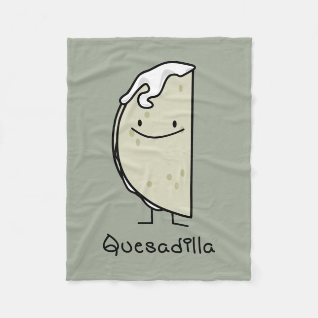 Grillad Tortilla för Quesadilla mexikan med ost Fleecefilt (Framsidan)