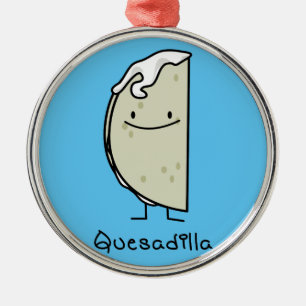 Grillad Tortilla för Quesadilla mexikan med ost Julgransprydnad Metall
