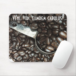 Grillade kaffebönor med silver kammar hem musmatta
