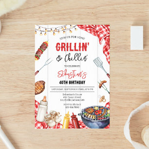 Grillande & Avslappnad Baby-q Trädgårds BBQ Babyfi Inbjudningar