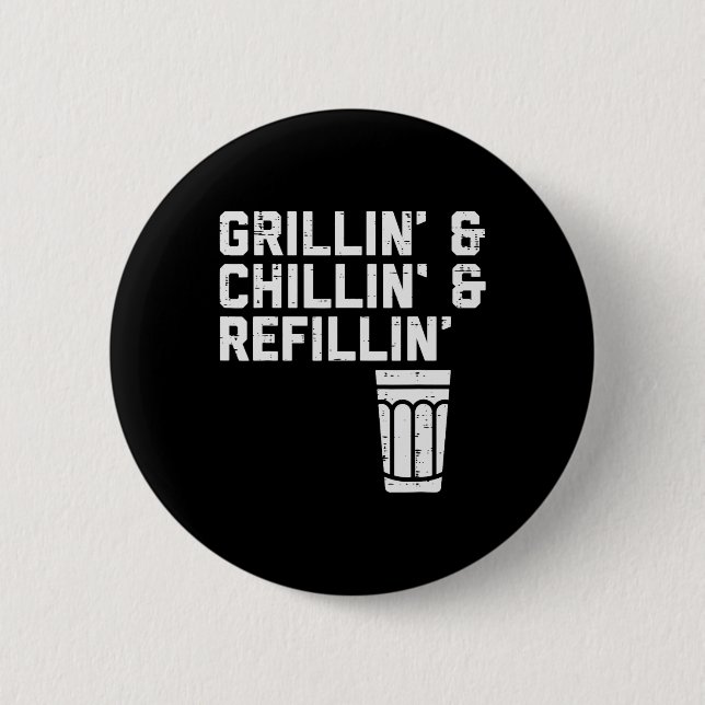 Grillande Avslappnat Påfyllning Rolig Bbq Grill Dr Knapp (Framsida)