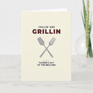 Grillande Pappors Dag Grattis kort