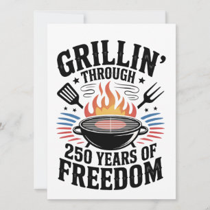 Grillar genom 250-årsjubileet Freedom Grill 4 juli Inbjudningar