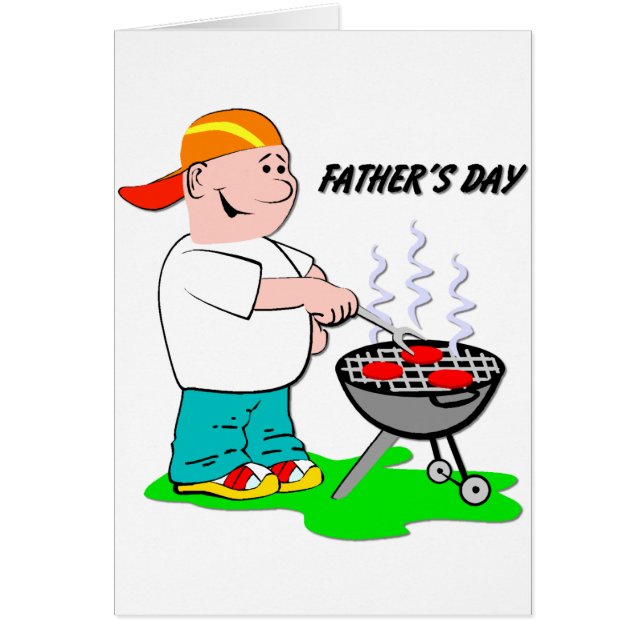 Grillar Pappa - Fars dag-gratulationskort Hälsningskort (Framsidan)