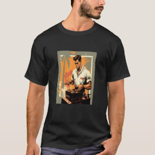 Grillat kött Vintage stil Grillande far 1 T Shirt