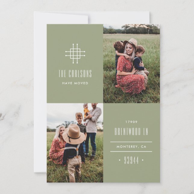 Grille Flytta Announcement - Grönt Meddelande (Framsida)