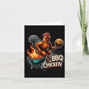 Grilled Bbq Chicken som spelar Flaming Basketball Kort