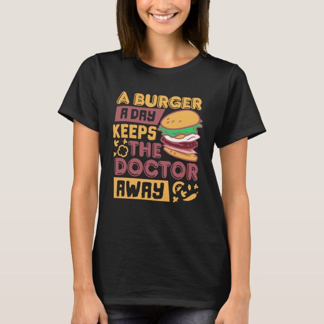Grilled Cheese Burger Day  Fast Food Burger T Shirt (Framsida)