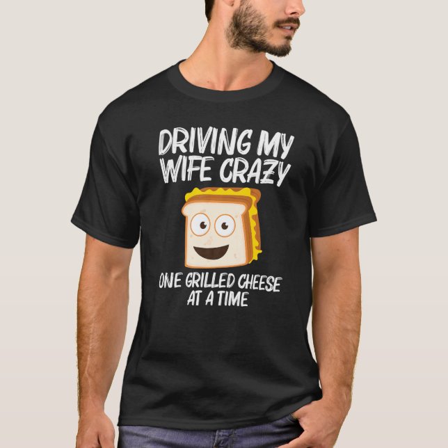 Grilled Cheese  Designs Men Dad Grilling Foodie T Shirt (Framsida)