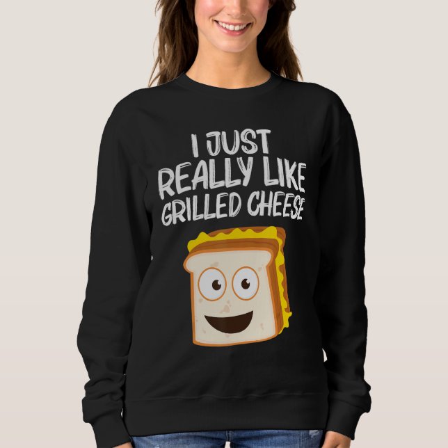 Grilled Cheese   Designs Men Women Grilling Foodie T Shirt (Framsida)