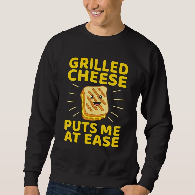 Grilled Cheese gör mig till Ease Sandwich-grafik Lång Ärmad Tröja (Framsida)