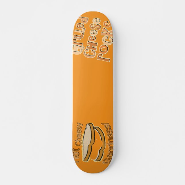 Grilled Cheese, Hett Cheesy Godhet Skateboard Bräda 20,5 Cm (Framsida)