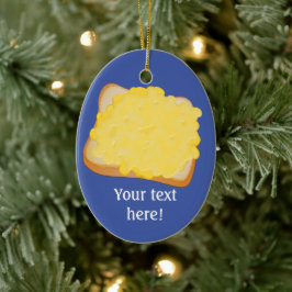 Grilled Cheese på Toast, din egen ord på det här Julgransprydnad Keramik