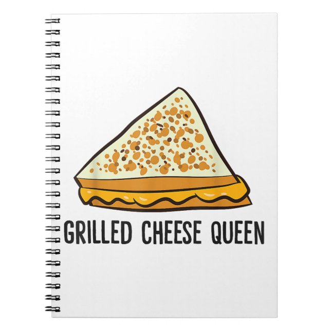 Grilled Cheese Queen Funny Grilled Cheese Anteckningsbok (Framsidan)
