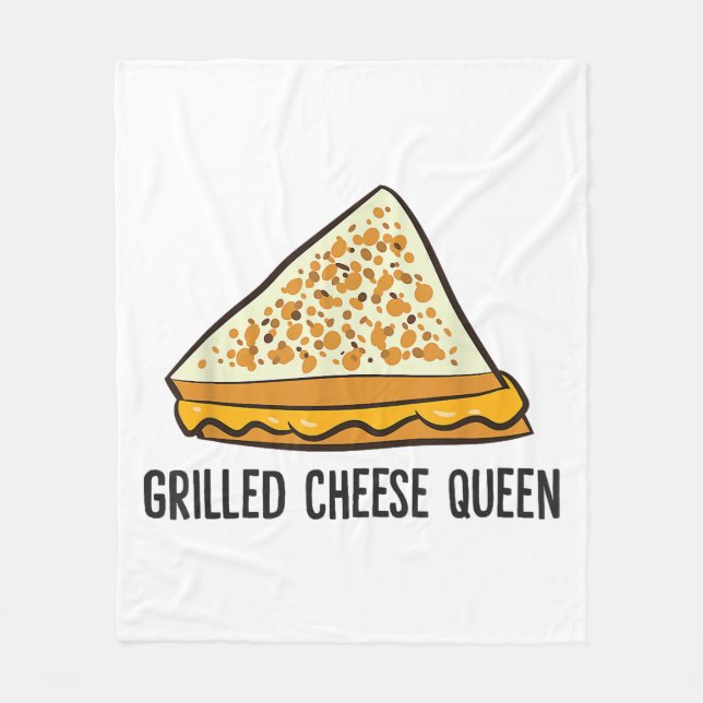 Grilled Cheese Queen Funny Grilled Cheese Fleecefilt (Framsidan)
