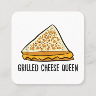 Grilled Cheese Queen Funny Grilled Cheese Fyrkantigt Visitkort