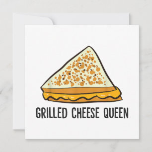 Grilled Cheese Queen Funny Grilled Cheese Inbjudningar