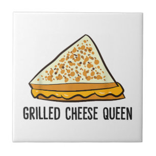 Grilled Cheese Queen Funny Grilled Cheese Kakelplatta