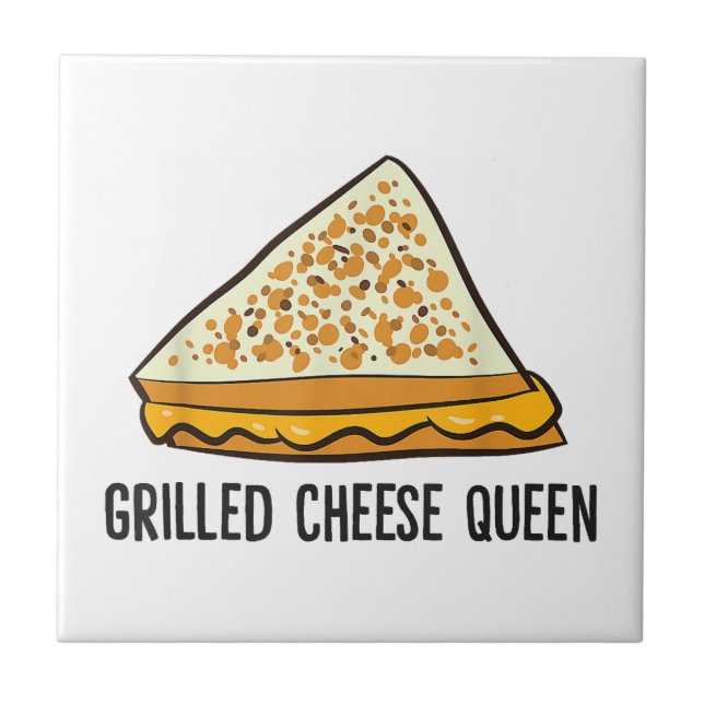 Grilled Cheese Queen Funny Grilled Cheese Kakelplatta (Framsidan)