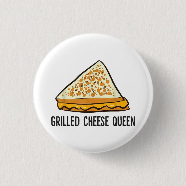 Grilled Cheese Queen Funny Grilled Cheese Knapp (Framsida)