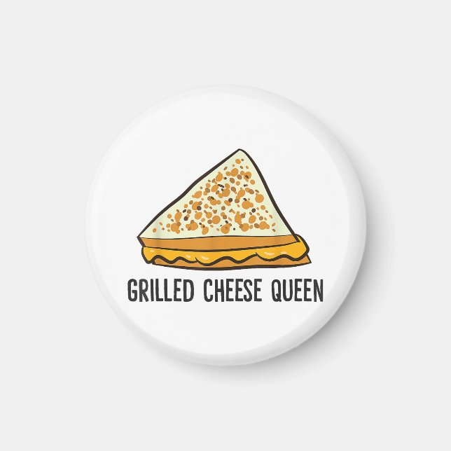 Grilled Cheese Queen Funny Grilled Cheese Magnet (Framsidan)