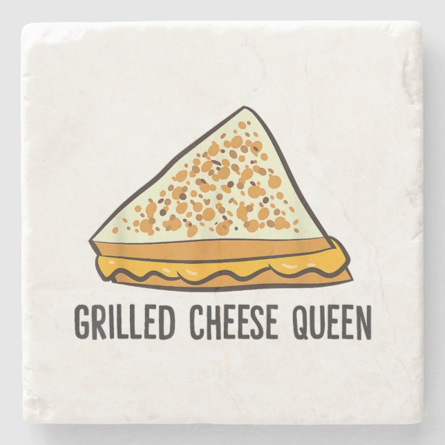 Grilled Cheese Queen Funny Grilled Cheese Stenunderlägg (Framsidan)