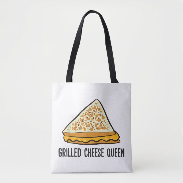 Grilled Cheese Queen Funny Grilled Cheese Tygkasse (Framsida)