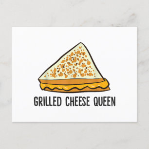 Grilled Cheese Queen Funny Grilled Cheese Vykort