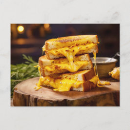 Grilled Cheese Sandwich, layers of melted cheese b Vykort