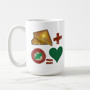 Grilled Cheese Sandwich + Tomato Soppa = Kärlek He Kaffemugg