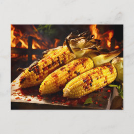 Grilled Corn on the Cob BBQ Vykort