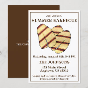 Grilled Halloumi Cheese BBQ Barbecue Cookout Inbjudningar
