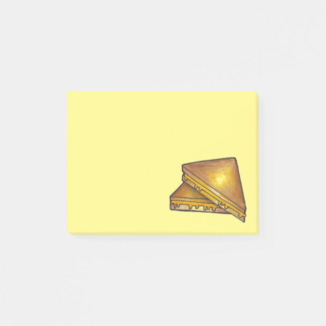 Grilled Tosted Cheese Toastie Sandwich Foodie Post-it Block (Framsida)