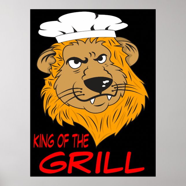 Grillens kung, Ilskna Lejonhuvud, Rolig Poster (Framsidan)