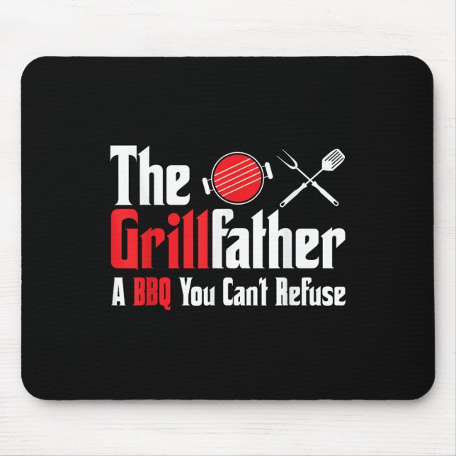 Grillfather A Bbq Du kan inte vägra Fars dag Musmatta (Framsidan)