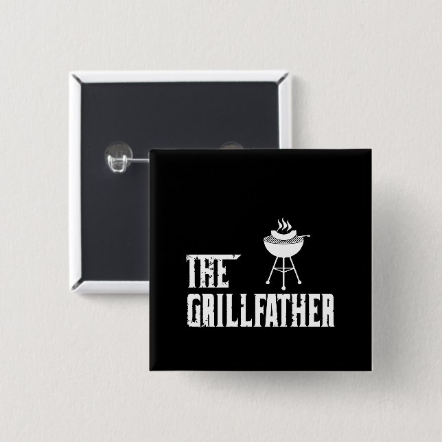 Grillfather | Bbq | Barbeque | Grill Master Knapp (Framsida & baksida)