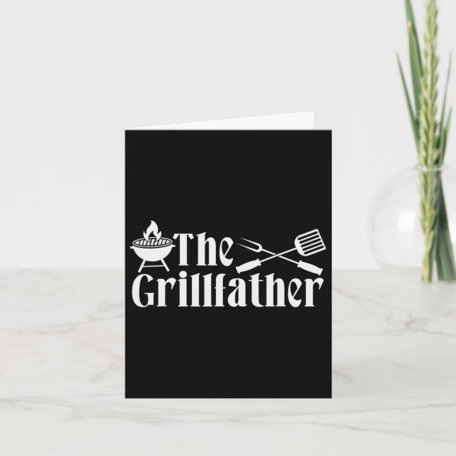 Grillfather - Bbq Fars dag Present - Lustigt Kort (Framsida)