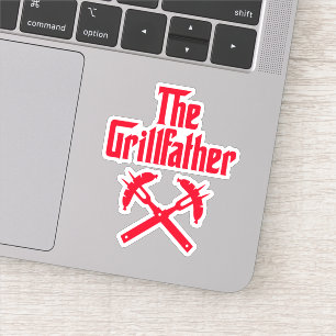 Grillfather med Hett Hundar Klistermärken
