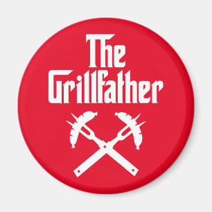 Grillfather med Hett Hundar Magnet