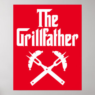 Grillfather med Hett Hundar Poster