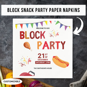 Grillfest Snack Picknick Kul Grannskap Blockfest Pappersservett