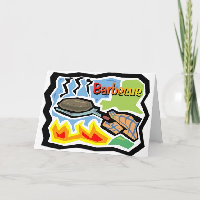 Grillfesthälsningkort Kort (Framsida)