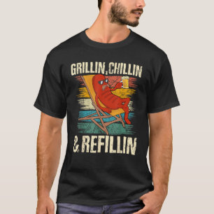 Grillin Chillin Refill in Grill Master Pappa Beer T Shirt