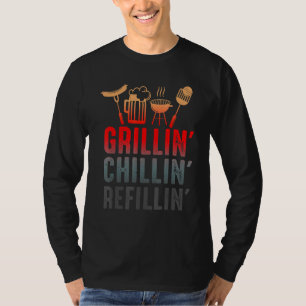 Grillin Chillin Refillin Barbecue Smoking Cookout T Shirt