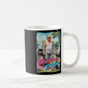 Grillin som en Felon Funny Trump 2024 Chillin like Kaffemugg